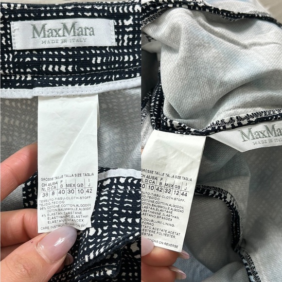 MaxMara Blue White Pattern Short Sleeve Blazer Pantsuit - Picture 16 of 16